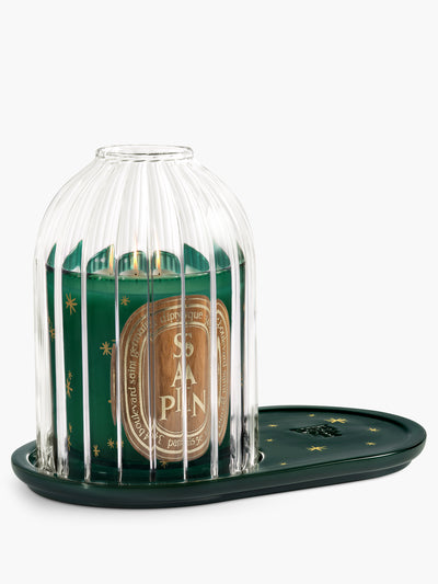 Enchanted Forest Ribbed Candle Holder - For classic candles