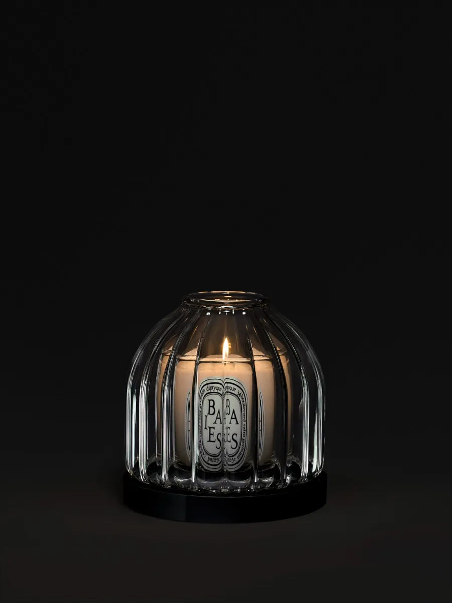 Ribbed candle holder - For miniature candles